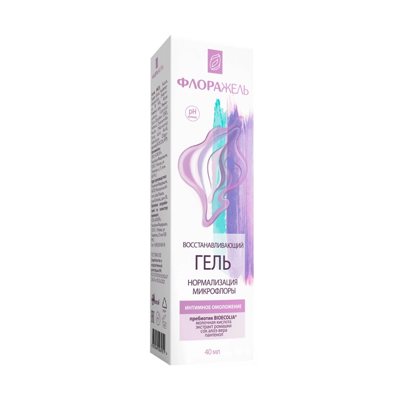 Изображение товара Флоражель Гель для интимной гигиены восстанавливающий 40 мл с аппликатором