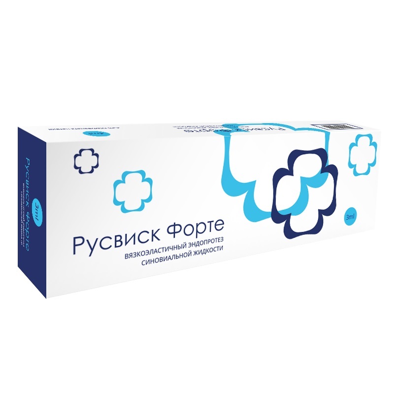 Изображение товара РусВиск Форте 2,2% вязкоэластичный эндопротез синовиальной жидкости 3 мл