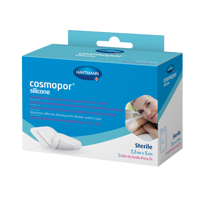 Изображение товара Пластырь-повязка Cosmopor Silicone 7,2x5 см, 5 шт, Германия