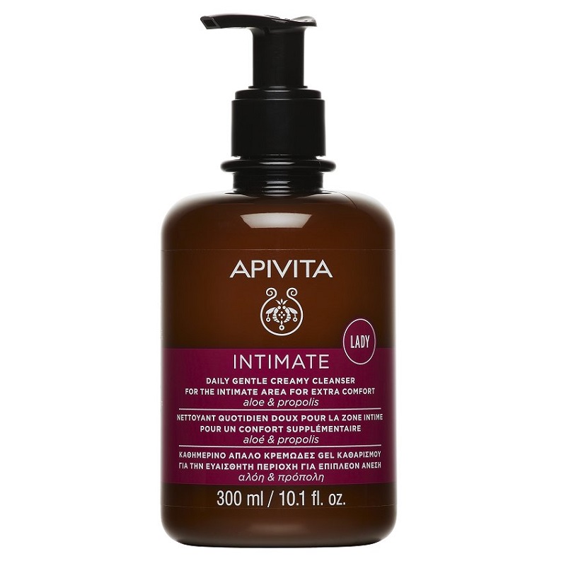 Изображение товара Мягкая пенка для интимной гигиены Apivita Intimate Lady 300 мл алоэ и прополис