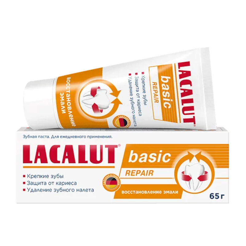 Изображение товара Lacalut Basic Repair зубная паста 65 г для восстановления эмали и защиты полости рта