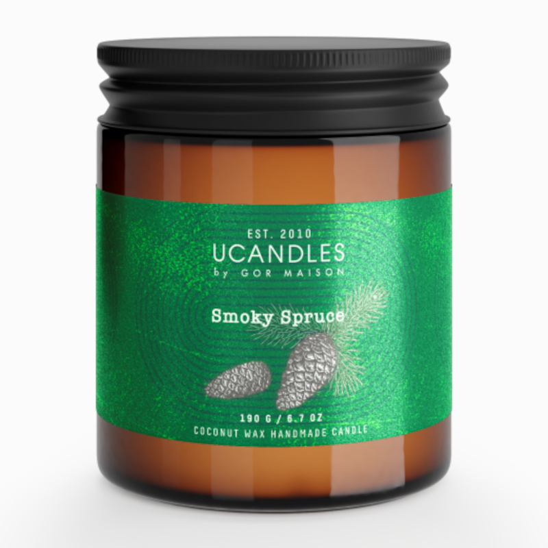 Изображение товара Ароматическая свеча в банке Ucandles Les Saisons дымная ель 190 г