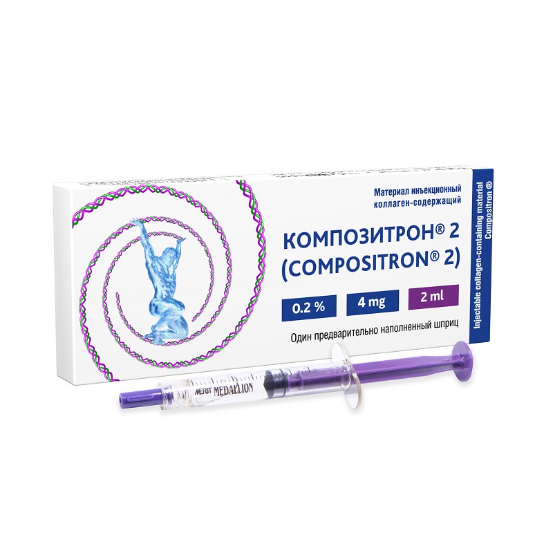 Изображение товара Композитрон 2 мл инъекционный шприц с коллагеном для косметологии