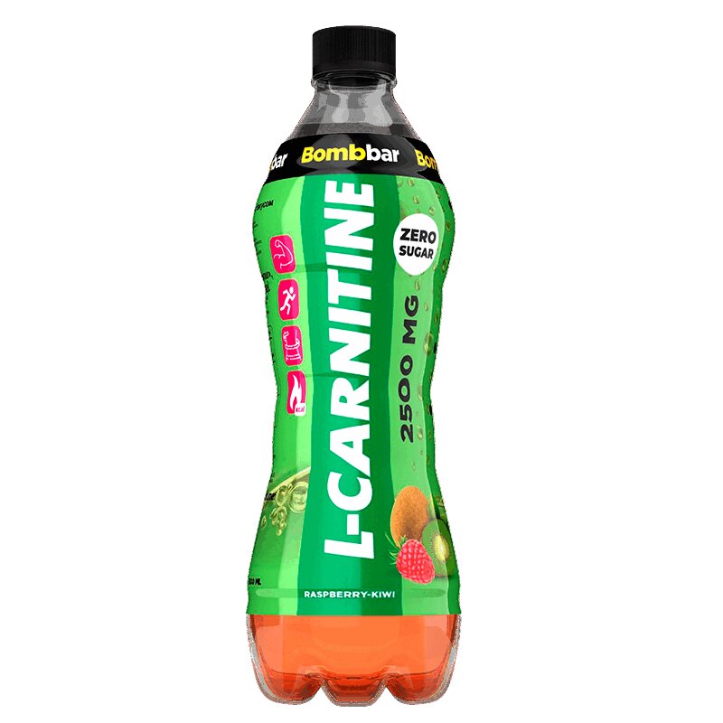 Изображение товара Bombbar Л-Карнитин 2500 мг напиток Малина-Киви 500 мл для энергии и похудения