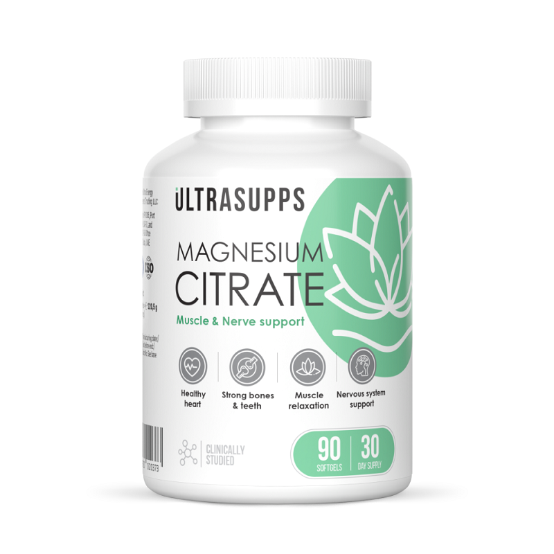 Изображение товара Ultrasupps Магния цитрат капсулы 90 шт для здоровья нервной системы