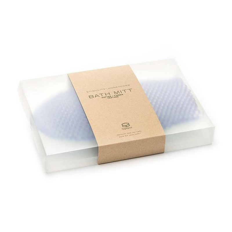 Изображение товара Мочалка двусторонняя Супракор Стимулайт Медовые соты Лавандовая для ухода за кожей