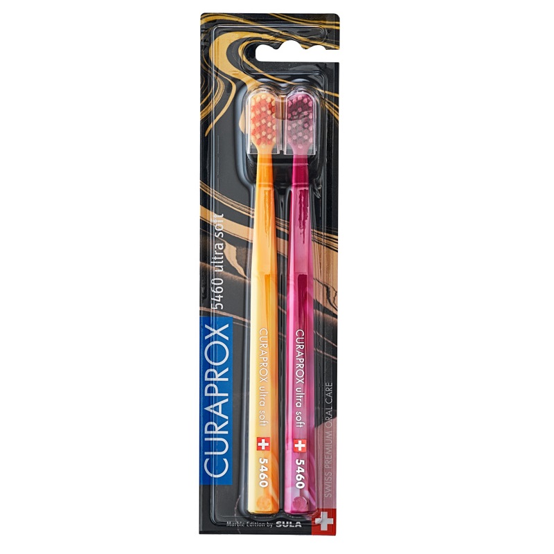 Изображение товара Curaprox Duo Marble Ultrasoft мягкие зубные щетки 2 шт для чувствительных десен и эмали