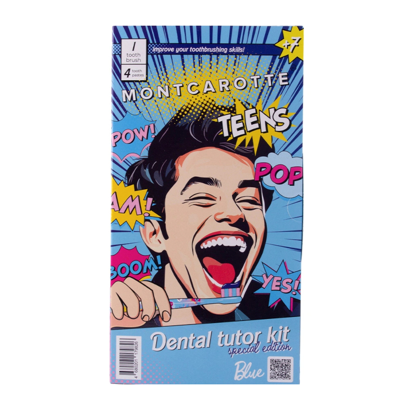 Изображение товара Набор для детей Montcarotte Teens щетка и пасты голубой комплект