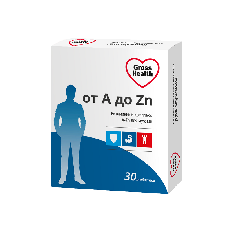 Изображение товара Комплекс для мужчин Gross Health от A до Zn 30 шт