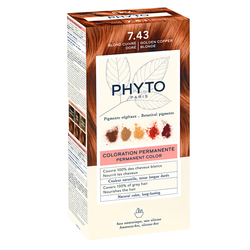 Изображение товара Phyto Крем-краска для волос Тон 7.43 Золотисто-медный блонд
