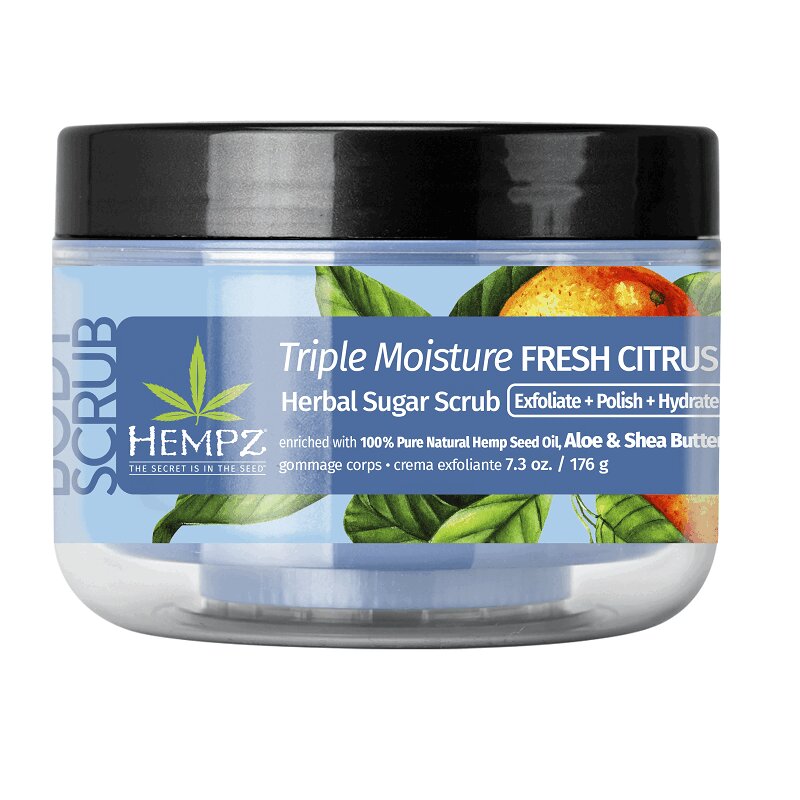 Изображение товара Hempz Скраб для тела сахарный с маслом конопли Тройное увлажнение 176 г