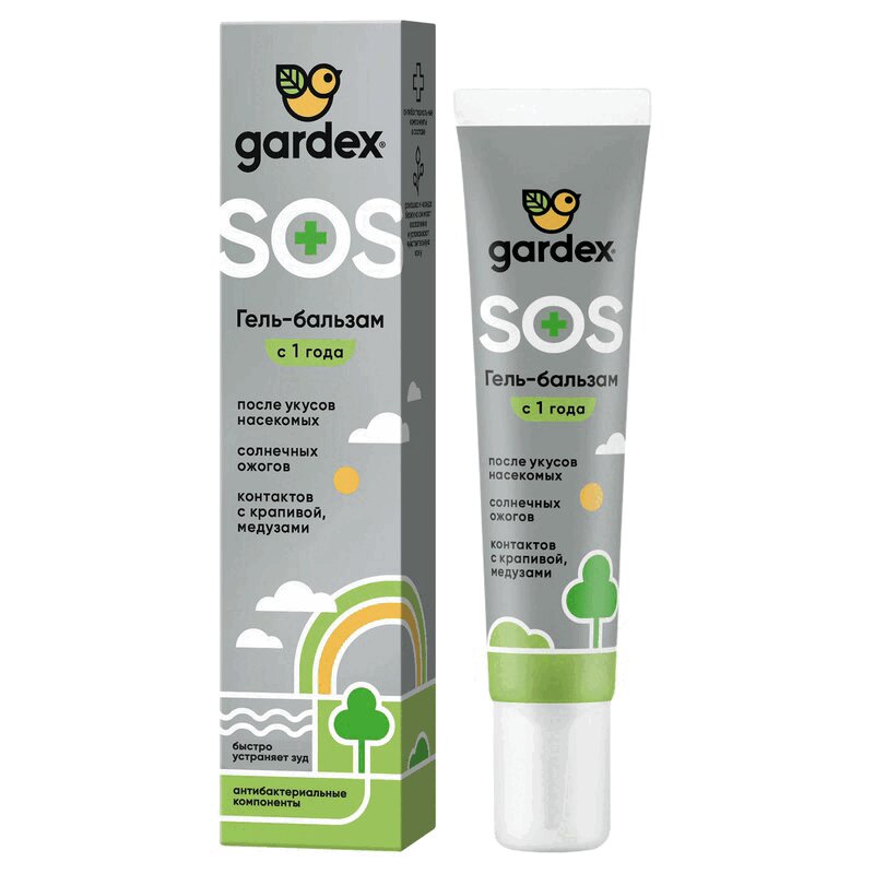 Изображение товара Gardex SOS Гель-бальзам после укусов насекомых 25 мл - быстрое снятие зуда и раздражения