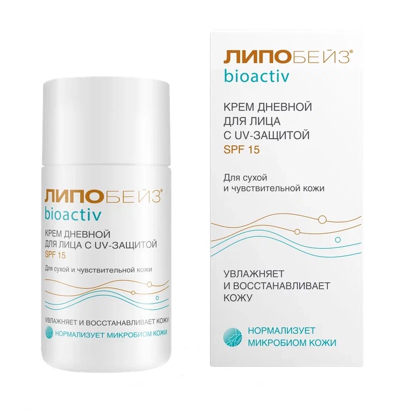 Изображение товара Липобейз Bioactiv Крем дневной SPF 15 50 мл для сухой и чувствительной кожи