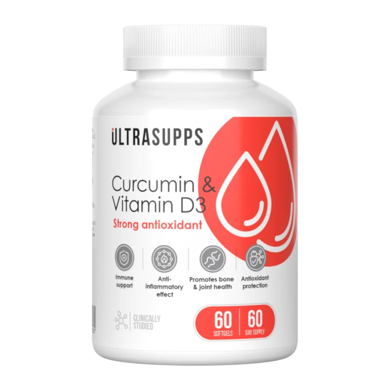Изображение товара Ultrasupps Куркумин и Витамин Д3 капсулы 60 шт