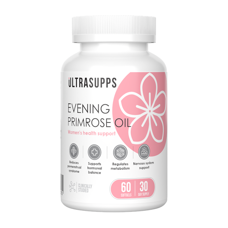 Изображение товара Ultrasupps Масло примулы вечерней капсулы 60 шт для женского здоровья натуральный продукт