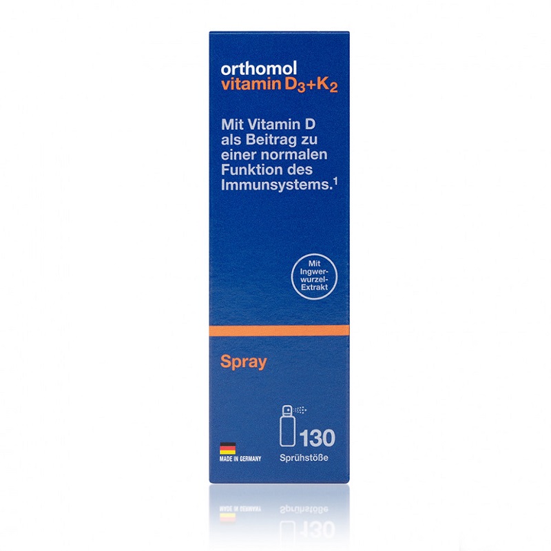 Изображение товара Ортомол Витамин Д3 + К2 спрей 130 доз 20 мл для укрепления костей и иммунитета
