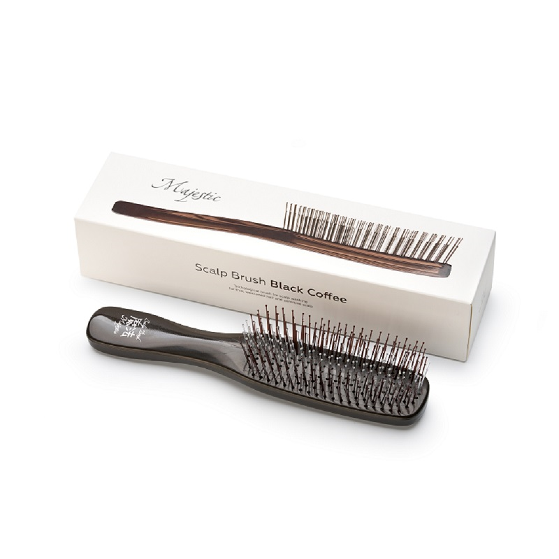 Изображение товара Японская расческа Majestic Pearl Gray для мытья головы и массажа