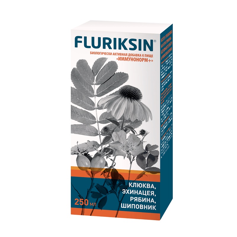 Изображение товара Флюриксин Иммунонорм+ сироп 250 мл для укрепления иммунной системы и профилактики простуды