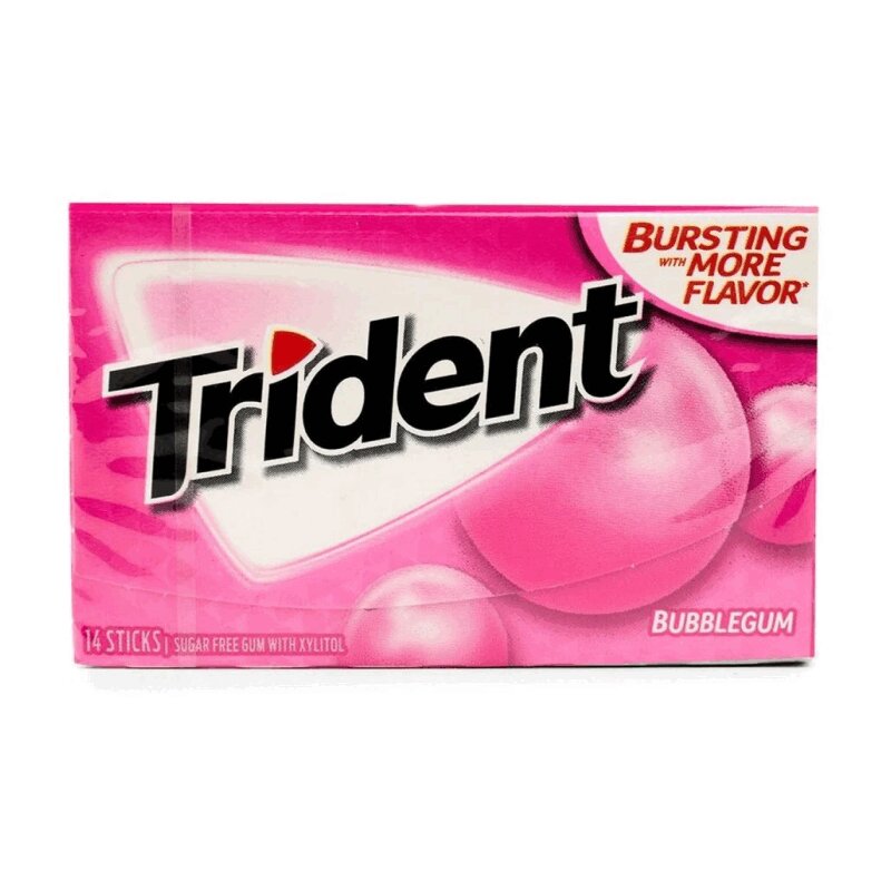 Изображение товара Trident Жевательная резинка Ванильный бабл гам 14 шт - без сахара, одобрено ADA