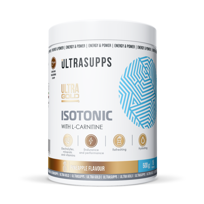 Изображение товара Ultra Gold Isotonic порошок Ананас 500 г для водно-солевого баланса и восстановления сил