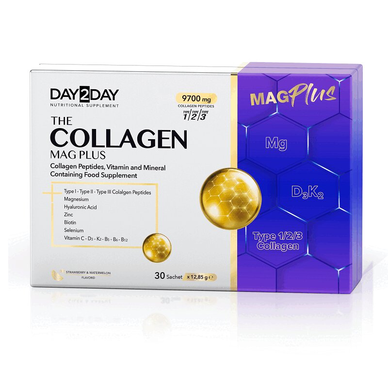 Изображение товара Орзакс Day2Day Коллаген Магний Плюс порошок Арбуз-Клубника 30 шт