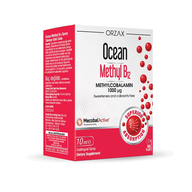 Изображение товара Orzax Ocean Витамин В12 1000 мкг спрей для внутреннего приема, 10 мл