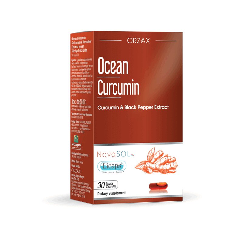 Изображение товара Куркумин Orzax Ocean в капсулах для иммунной системы 30 шт