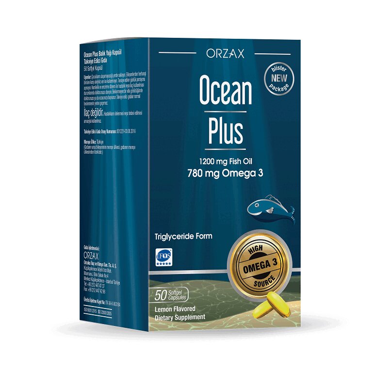 Изображение товара Orzax Ocean Plus Омега-3 ЭПК ДГК капсулы 50 шт для поддержки здоровья
