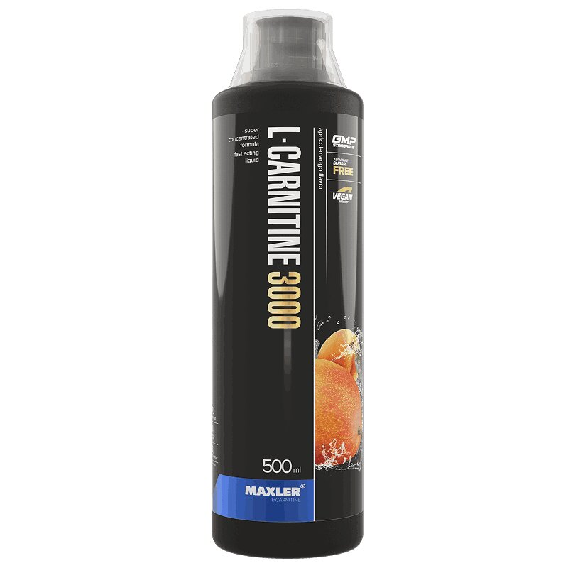 Изображение товара Maxler L-Карнитин 3000 жидкость Абрикос-Манго 500 мл для снижения веса и улучшения умственной деяте