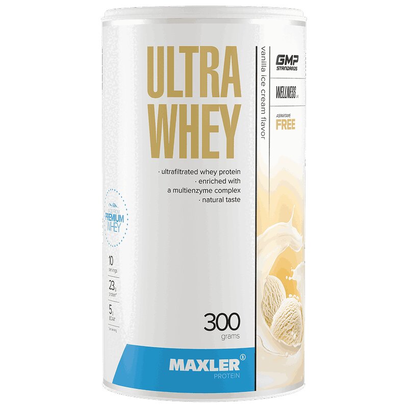 Изображение товара Maxler Ultra Whey Белковая сыворотка порошок Ванильное мороженое 300 г