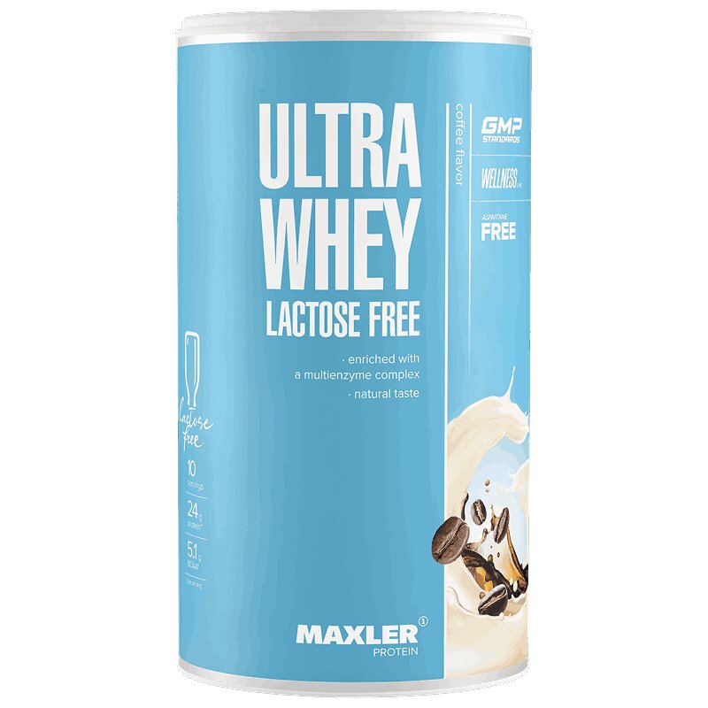 Изображение товара Maxler Ultra Whey Белковая сыворотка без лактозы с вкусом кофе 300 г