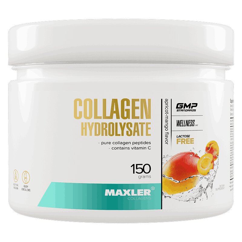 Изображение товара Maxler Коллаген гидролизат порошок Абрикос-Манго 150 г для здоровья кожи
