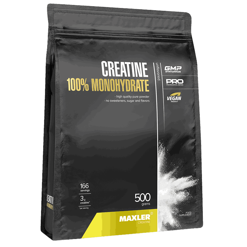 Изображение товара Макслер Креатин Моногидрат 500 г для интенсивных тренировок