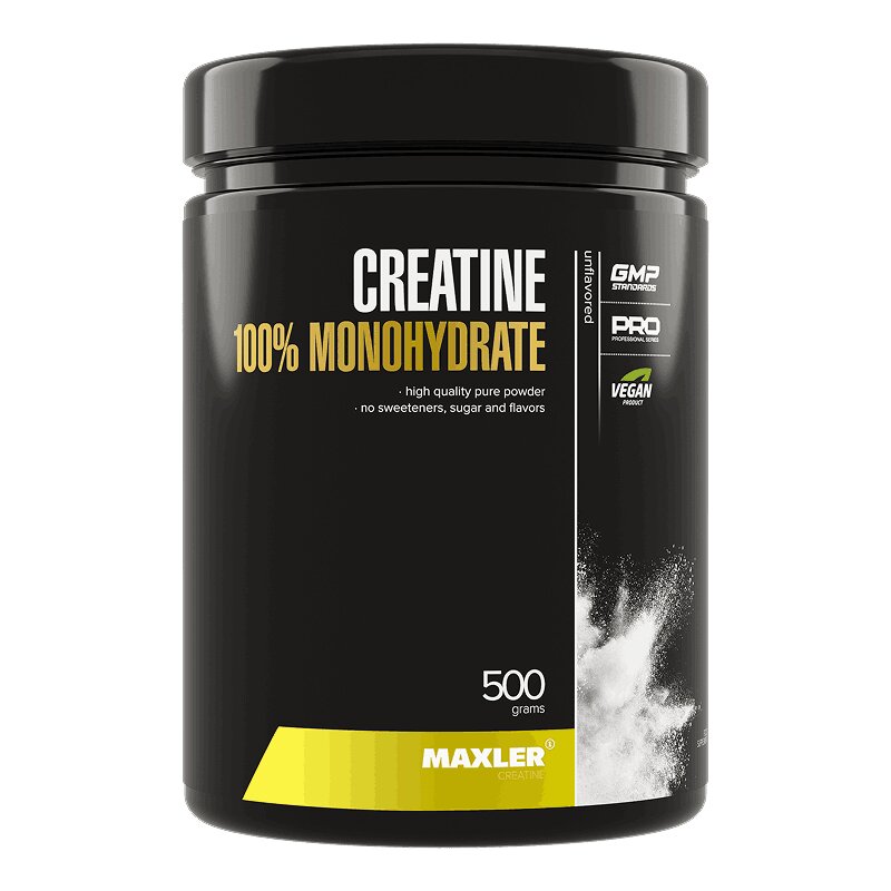 Изображение товара Maxler 100% Креатин моногидрат порошок 500 г - спортивная добавка для увеличения силовых показателе