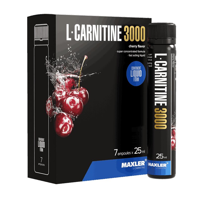 Изображение товара Жидкий L-карнитин Maxler 3000 Вишня для похудения и энергии