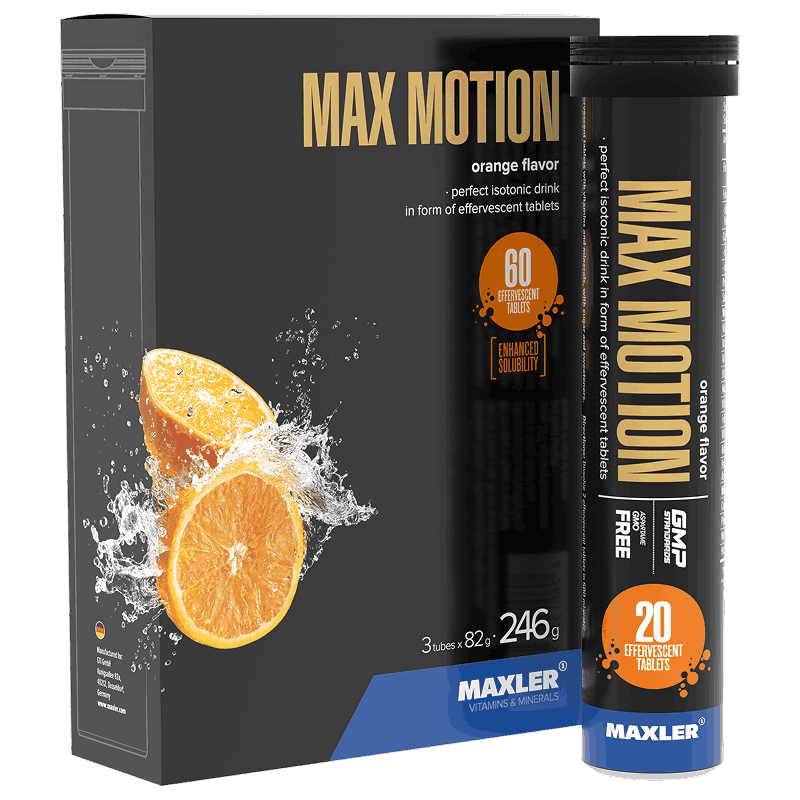 Изображение товара Maxler Max Motion Изотонический напиток таблетки апельсин 60 шт
