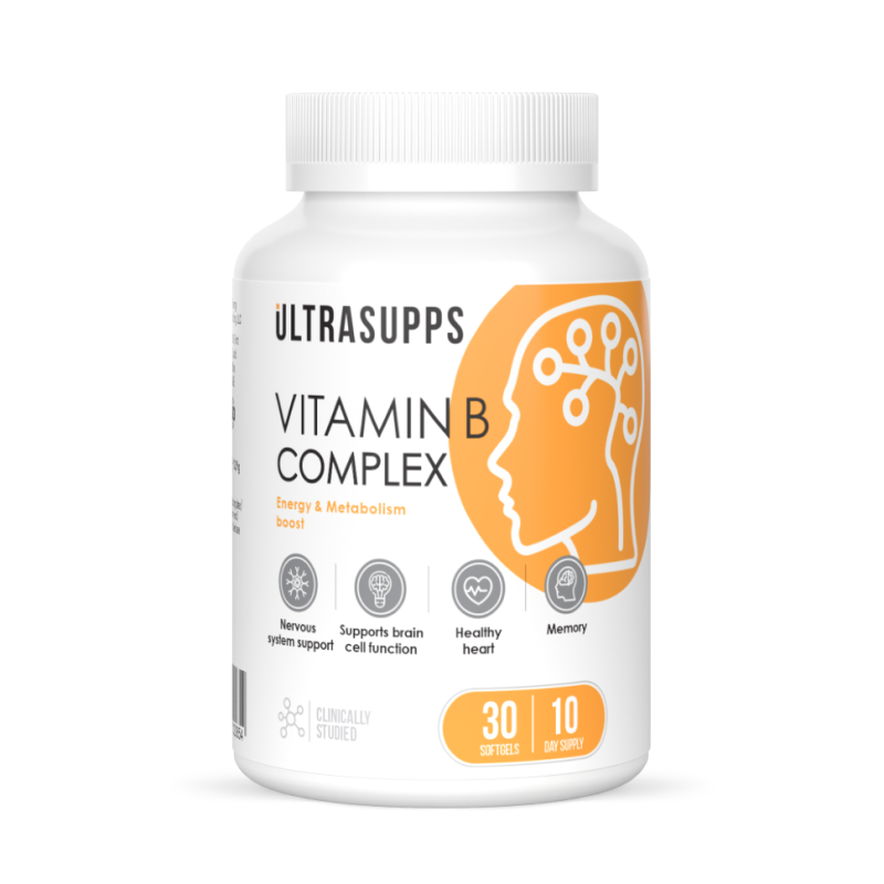 Изображение товара Ultrasupps Витамин В Комплекс капсулы 30 шт для нервной системы и иммунитета