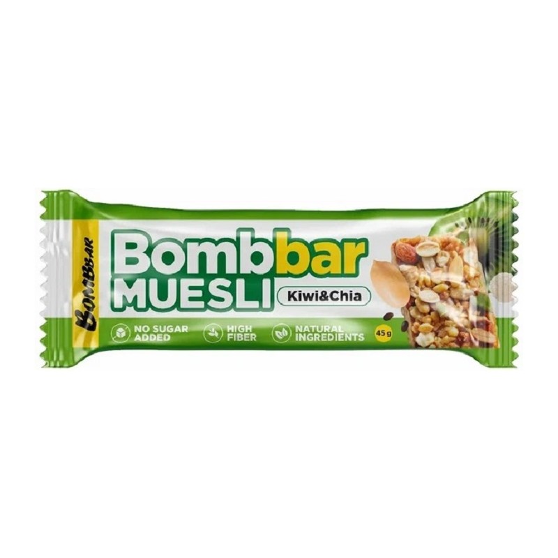 Изображение товара Bombbar Мультизлаковый Батончик Киви-Чиа 45 г