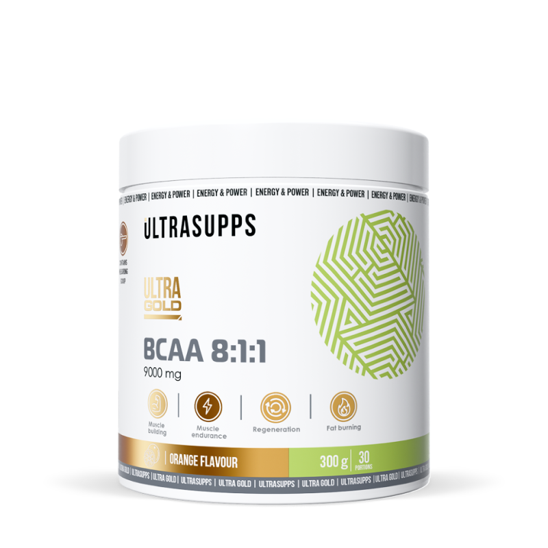 Изображение товара Ultra Gold BCAA 8:1:1 Апельсин 300 г спортивная добавка для мышц