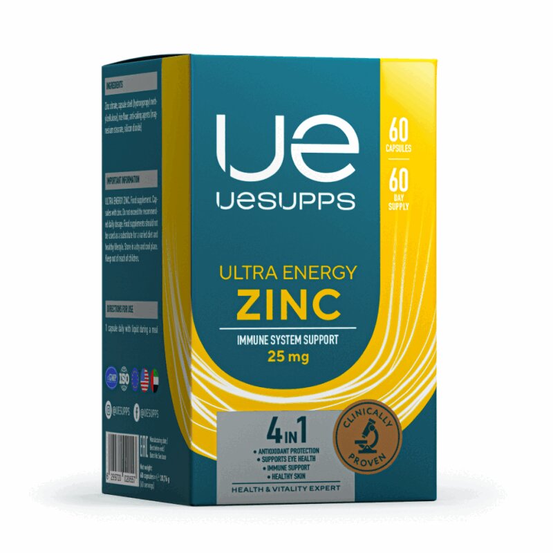 Изображение товара Уесаппс Ультра Энерджи Цинк капсулы 60 шт для поддержки иммунитета