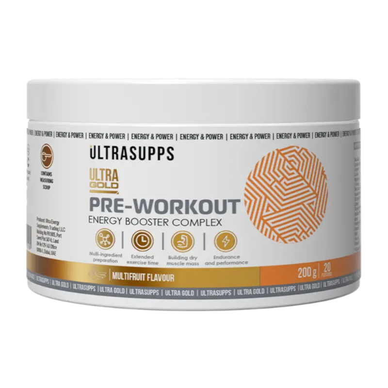 Изображение товара Ultrasupps Предтренировочный комплекс порошок Мультифрукт 200 г