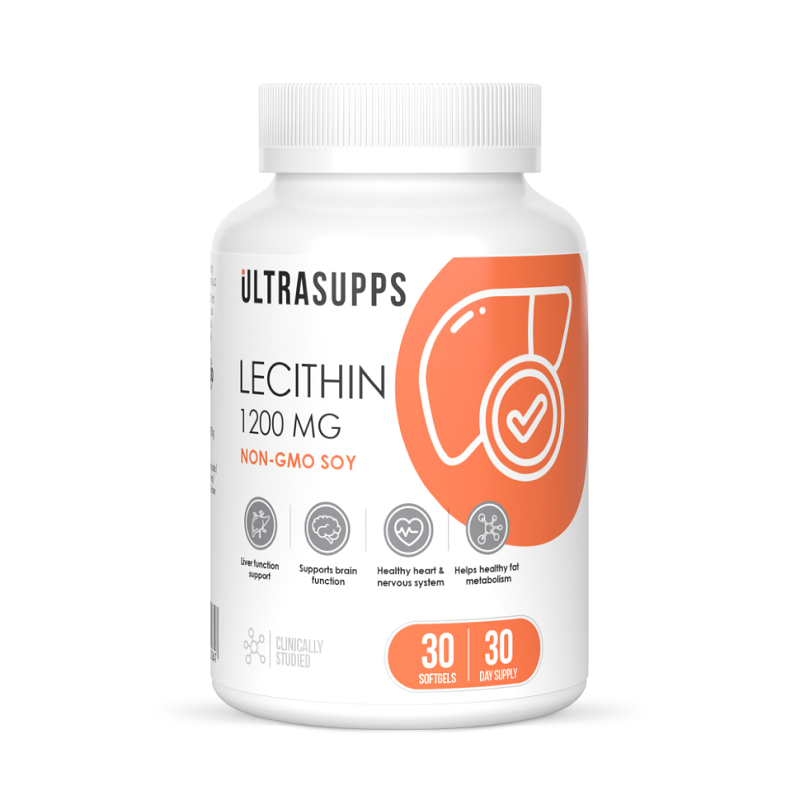 Изображение товара Ultrasupps Лецитин 1200 мг в капсулах для поддержки сердца и мозга