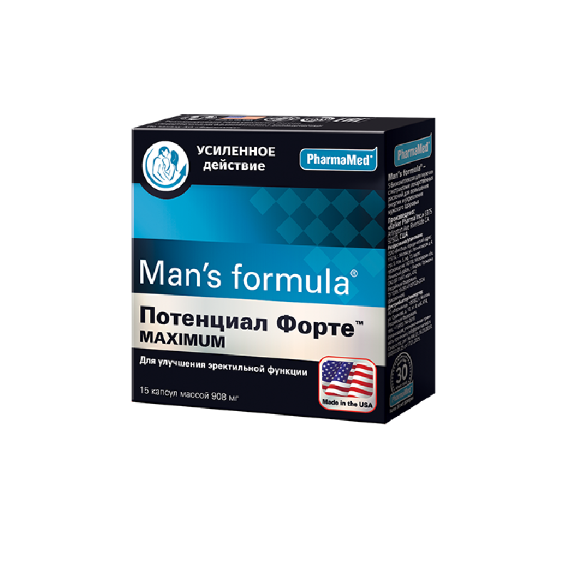 Изображение товара Man's formula Потенциал Форте Максимум капсулы 15 шт - улучшение потенции и энергии