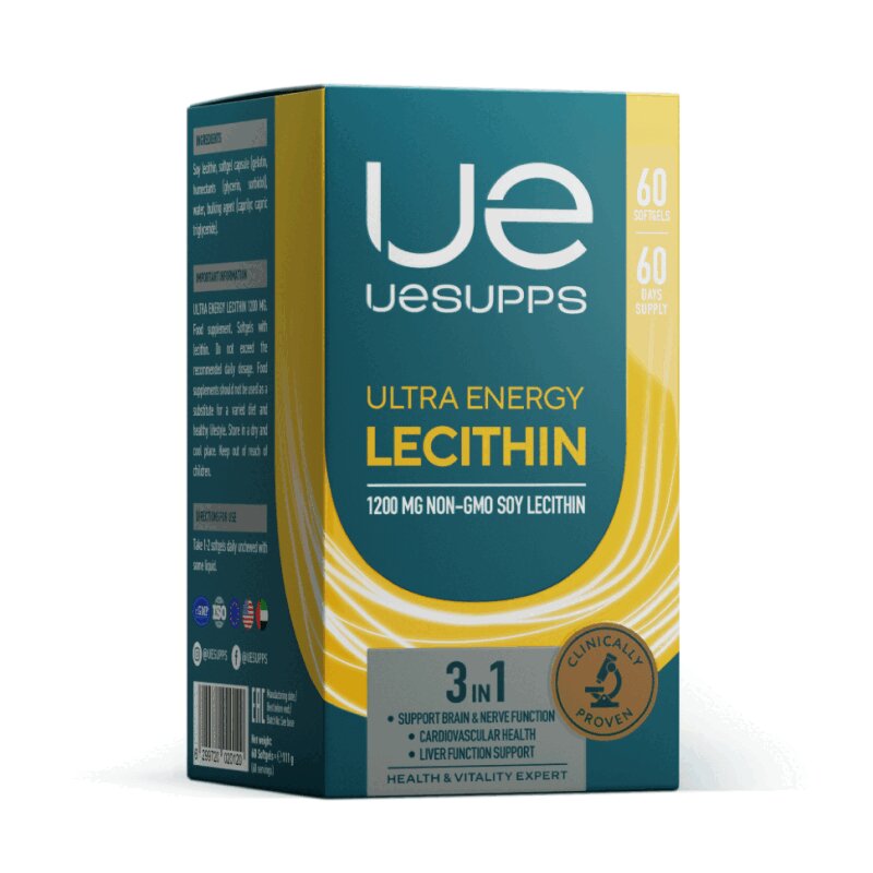 Изображение товара Уесаппс Ультра Энерджи Лецитин капсулы 60 шт для мозга и обмена веществ