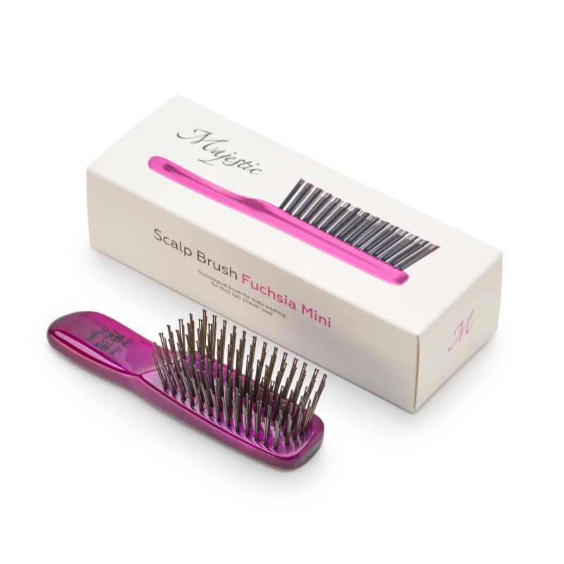 Изображение товара Majestic Расческа мини фуксия для ухода за волосами