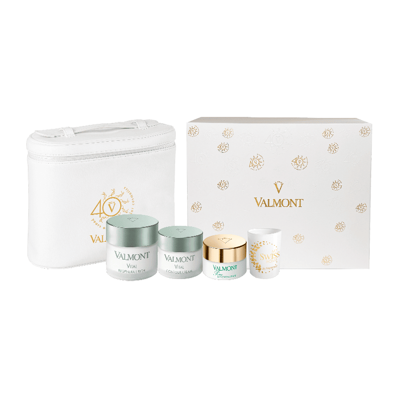 Изображение товара Вальмонт Юбилей 40 лет набор для ухода лица и шеи с свечой 4 предмета