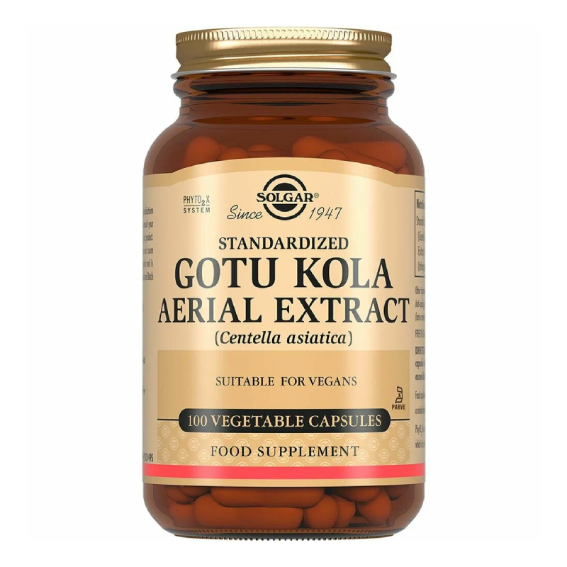 Изображение товара Solgar Экстракт Готу Кола капсулы 100 шт - поддержка памяти и умственной активности
