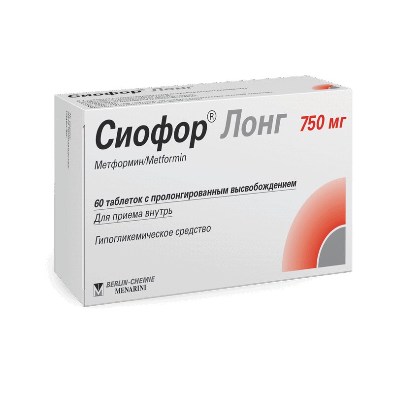 Изображение товара Таблетки метформина Сиофор Лонг 750 мг продленного действия