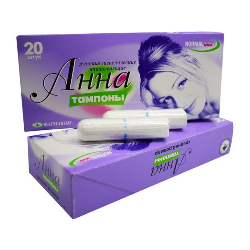 Изображение товара Тампоны Анна средний размер 20 шт безопасная гигиена Россия