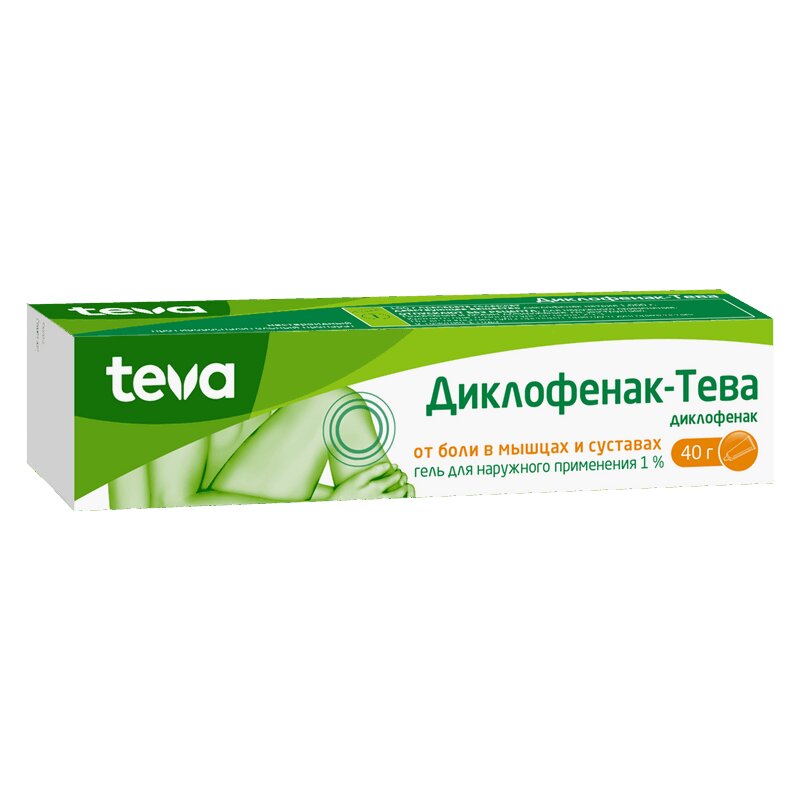 Изображение товара Диклофенак-Тева 1% гель для наружного применения 40 г